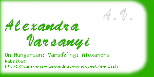 alexandra varsanyi business card